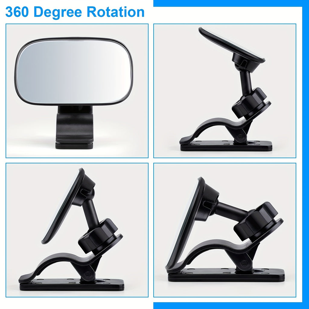Wide Angle Convex Rearview Mirror, Adjustable Car Interior Mirror for Backseat, Automotive Accessories