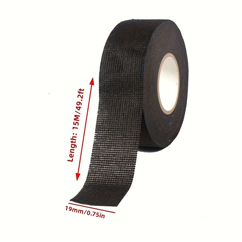 1pc Automotive Wire Harness 51618 Velvet Cloth Tape Soundproofing Tape High Temperature Resistant Fabric Base Wire Harness Tape