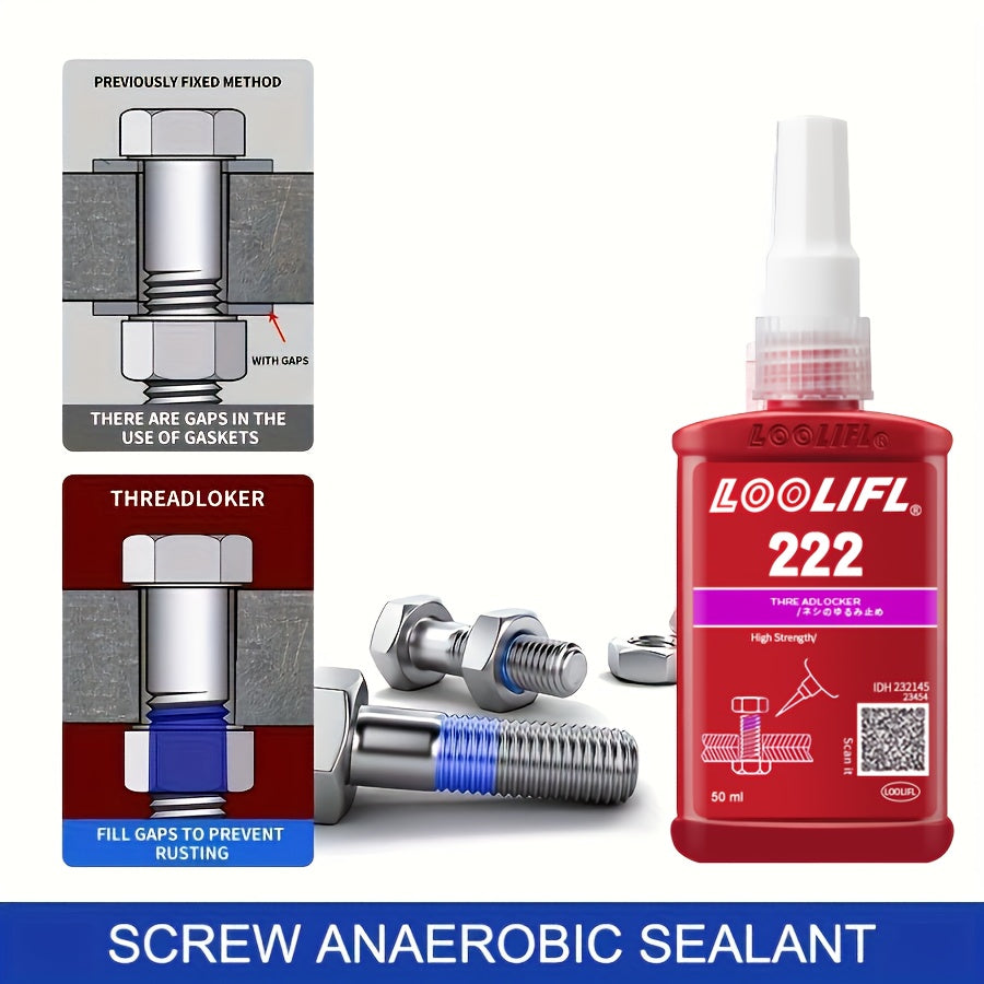 1/3pcs Multifunctional Vitamin Adhesive 222/243 Medium High Strength Screw Glue Medium High Strength Automotive Special Screw Glue Anti-slip Fastening Anaerobic Glue Removable And More