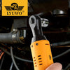 LYUWO 1 Set 12V Cordless Electric Wrench, 45NM 3/8'' Ratchet Illuminated Remove Screws & Nuts Automotive Repair Tool, Right Angle Wrench, Power Tools
