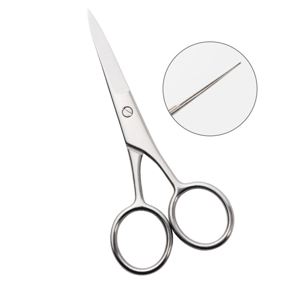 1Pcs Beard Clipper Stainless Steel Eyebrow Nose Hair Scissors Tool Grooming Christmas Gift