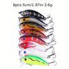56pcs Fishing Lures Kit Crankbait Tackle Minnow Popper Pencil Swimbaits Hook Freshwater Saltwater Hard Baits Set for pike carp bass fishing christmas gift for man