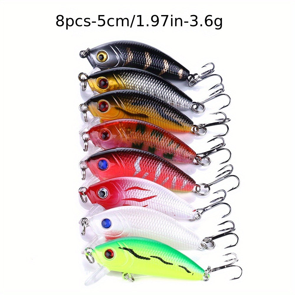 56pcs Fishing Lures Kit Crankbait Tackle Minnow Popper Pencil Swimbaits Hook Freshwater Saltwater Hard Baits Set for pike carp bass fishing christmas gift for man