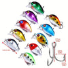 56pcs Fishing Lures Kit Crankbait Tackle Minnow Popper Pencil Swimbaits Hook Freshwater Saltwater Hard Baits Set for pike carp bass fishing christmas gift for man