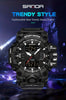 Stylish SANDA Waterproof Multi-Functional Watch for Men - Wrist Watches with Date Display, Alarm, Stopwatch, and LED Light - Perfect for Outdoor Activities