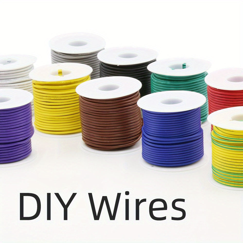 1 Set 65.6 Feet Ultra Flexible 18 AWG 18 Gauge Silicone Wire Spool with 150 Strands of Tinned Copper Wire, High Temp 200°C 300V Stranded Electrical Wire for Electric DIY, Automotive, Home, and Power Wiring Kits