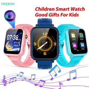 Teenagers Game Smart Watch With 24 Puzzle Games, HD Touch Screen Camera, Music Player, Pedometer Alarm Clock, Calculator Flashlight 12/24 Hr Students Watches, Gift For Boys Girls, Fitness Tracker Watch