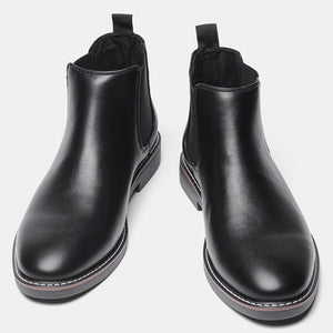 Men'S Chelsea Boots - Classic Ankle Boots with Elastic Closure, Glossy Black Faux, Cushioned Insole & Non-Slip PVC Sole - Formal & Casual Shoes for Everyday, Office, Events - Extended Sizes up to EU 46 (US Men'S 12) - Model #