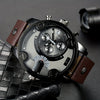 Large Dial Men's Watch - Wrist Watches with Fashion Casual Design, PU Leather Strap, Date Function, Ideal Gift for Him