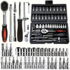 Car Repair Tools, Automotive Maintenance Repairing Tool Accessories Multi-Purpose Repair Tool Set – Ratchet Torque Wrench & Screwdrivers, Portable Auto & Bike &motorcycle Maintenance Kit