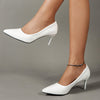 Women's Solid Color Stiletto Heels, Elegant Pointed Toe Work Pumps, Lightweight Dress Pumps