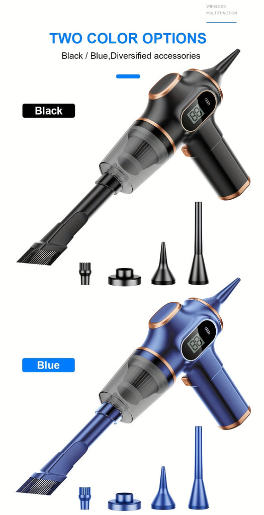 4000mAh High-Power Portable Vacuum Cleaner - Strong 45W Suction, 3.5Pa Pressure, USB Rechargeable, Lightweight, Cordless, Multi-Surface Cleaning for Household, Automotive, Office - Ideal for Quick Cleanups and Pet Owners