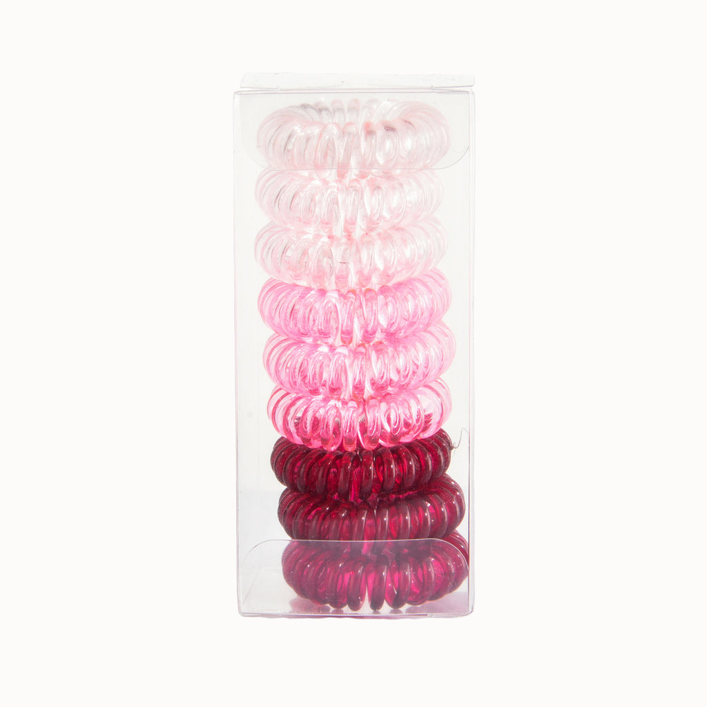 9 Pcs Spiral Hair Ties No Crease, Coil Hair Ties, Phone Cord Hair Ties, Women Ponytail Holder Elastics