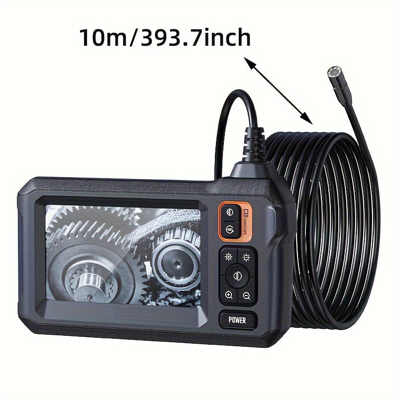 1pc Pro Industrial Borescope Inspection Camera - 8mm High-Definition Camera, 4.3" LCD Screen, LED Light, Waterproof, Drain Snake, Automotive, Plumbing, Sewer, and Wall Inspection - Ideal for Home, Work, and Outdoor Use