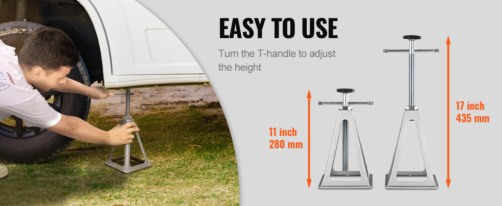 SucceBuy 4 Pack RV Stabilizer Jack 6000 Lbs Aluminum RV Leveling Jack Stack Jacks for RV Travel Trailer Camper Single Screw Jack