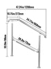 SucceBuy 3-5 Step Railing Stainless Steel Transitional Handrail Fit For Level Surface Adjustable Stair Railing Safely Downstairs