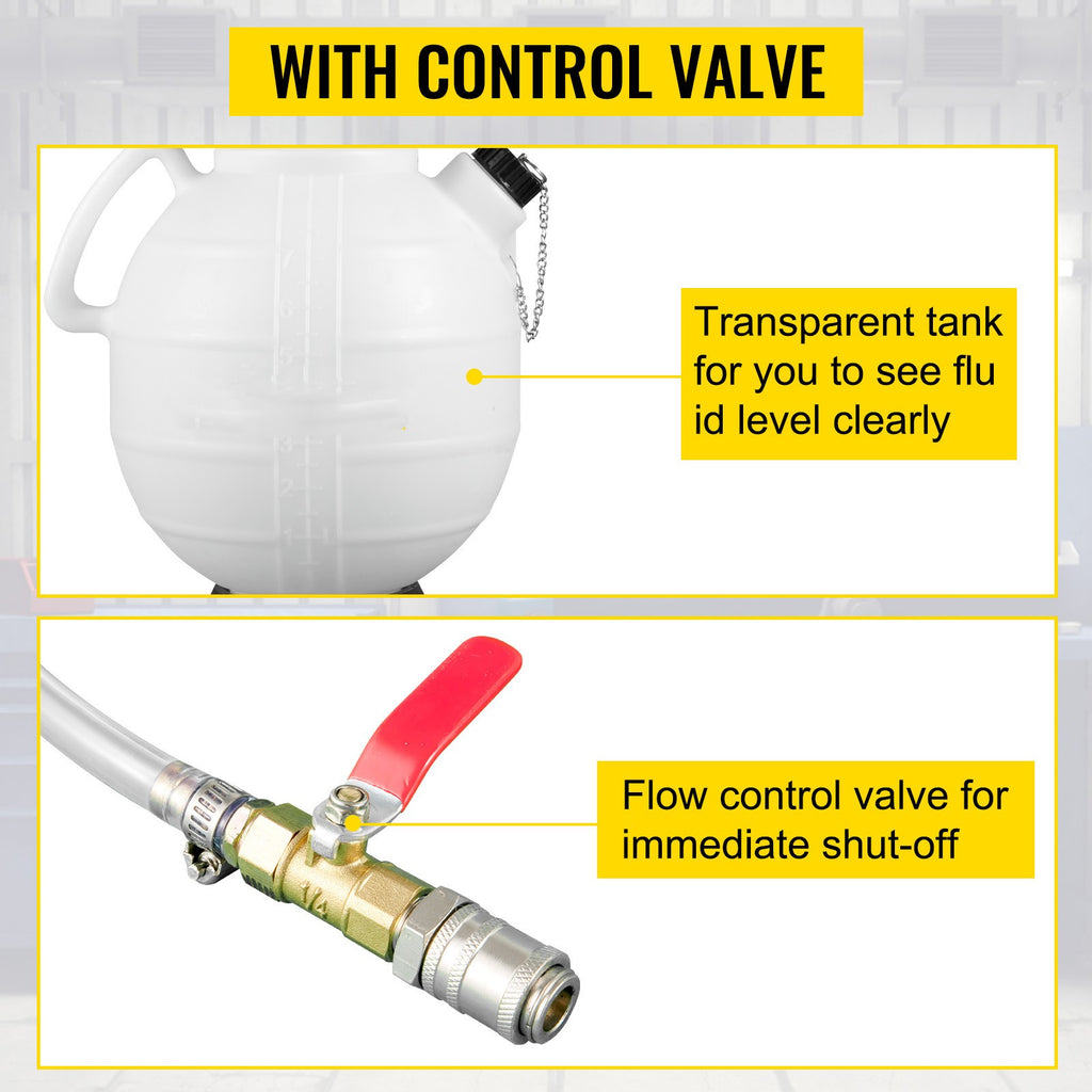 SucceBuy Transmission Fluid Pump ATF Fluid Transfer Filler 7.5L with Control Valve & 15 Common Adapters Kit for Oil Replacement