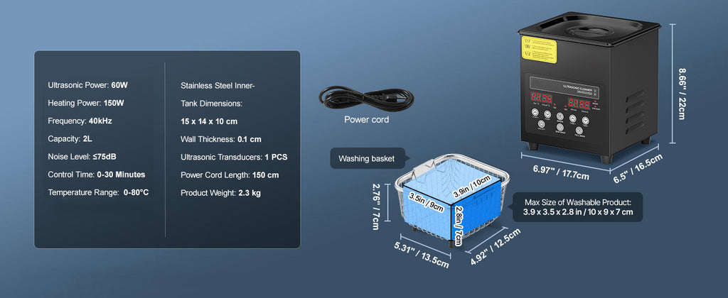 VEVOR 2L 3L 6L 10L 15L Ultrasonic Cleaner Lave-Dishes Portable Washing Machine Diswasher Ultrasound Home Appliances with Timer